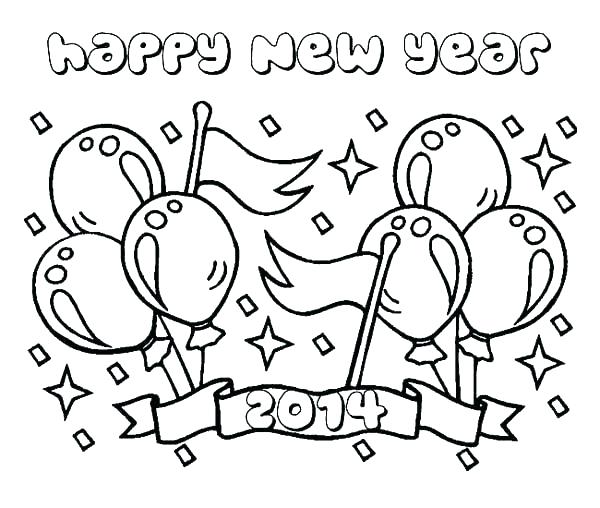 600x508 New Years Printable Coloring Pages Year Old Coloring Pages New