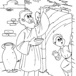 300x300 Having A Happy Passover Dinner Coloring Page Having A Happy