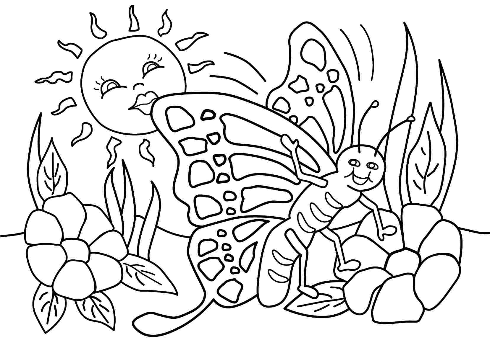 Happy Spring Coloring Pages