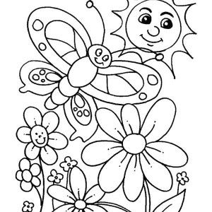300x300 Happy Spring Coloring Pages For Kids Preschool Crafts