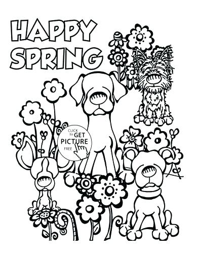 389x500 Coloring Pages Spring Coloring Pages If Welcome Printable Spring
