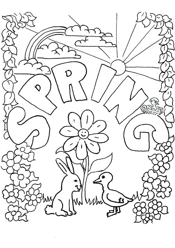 595x842 Spring Coloring Pages For Toddlers