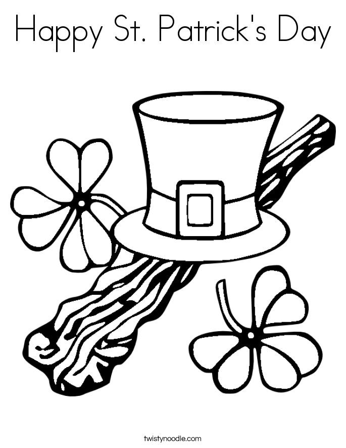 685x886 Happy St Patrick's Day Coloring Page