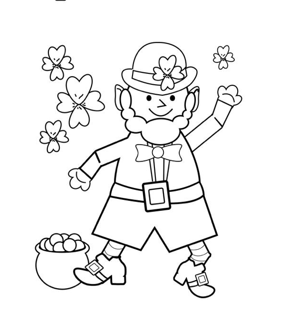 580x662 Happy St Patrick's Day Coloring Page Coloring Book