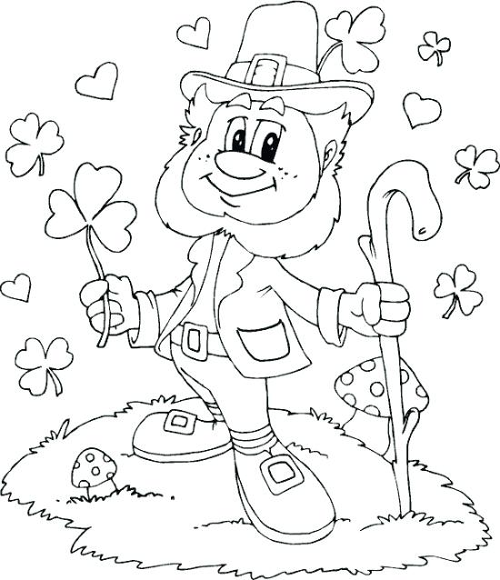550x638 Saint Patrick Day Coloring Pages To Print Free St Day Coloring