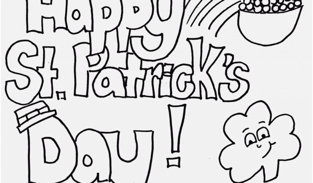1024x600 Shamrock Coloring Page Photographs Happy St Patricks Day Coloring
