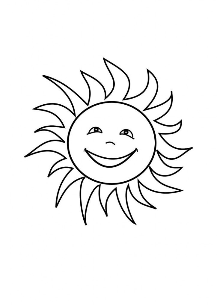 Happy Sun Coloring Pages at GetDrawings | Free download