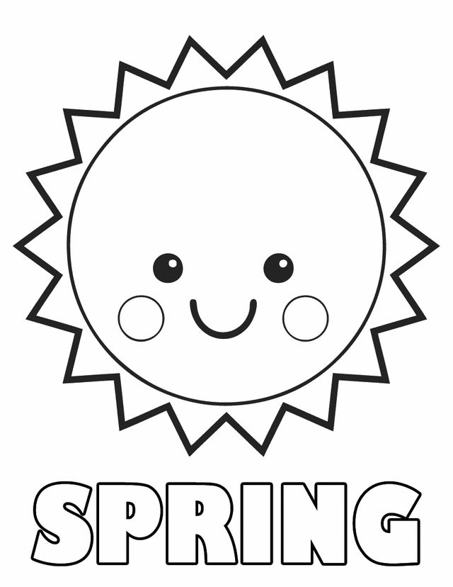 640x828 Free Clip Art Coloring Pages Happy Spring