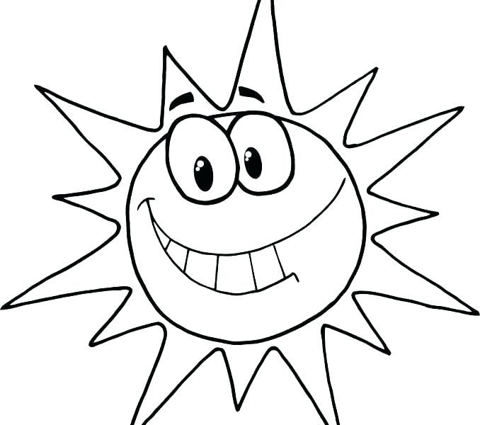 678x600 Sun Coloring Page