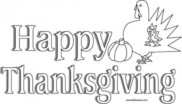 590x337 Happy Thanksgiving Coloring Sheet
