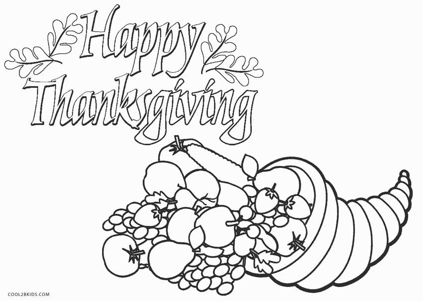 850x604 Printable Thanksgiving Coloring Pages For Kids