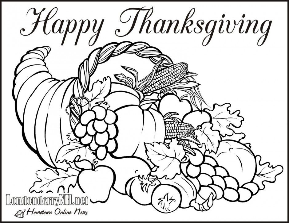 940x727 Printable Coloring Pages Of Thanksgiving