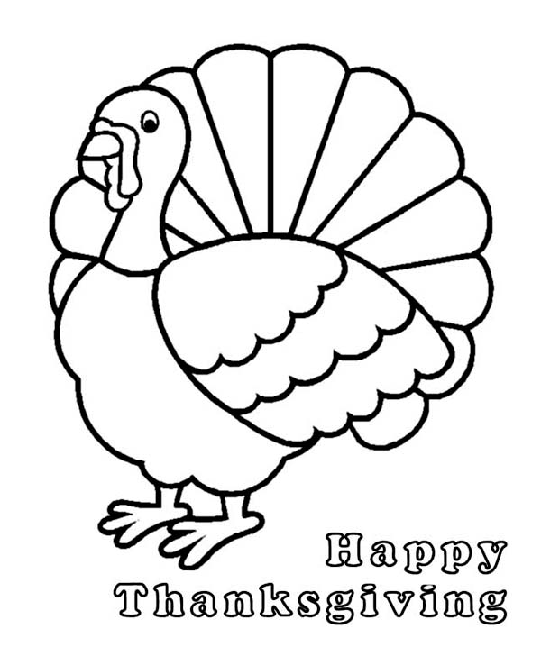 600x738 Happy Thanksgiving Turkey Coloring Pages