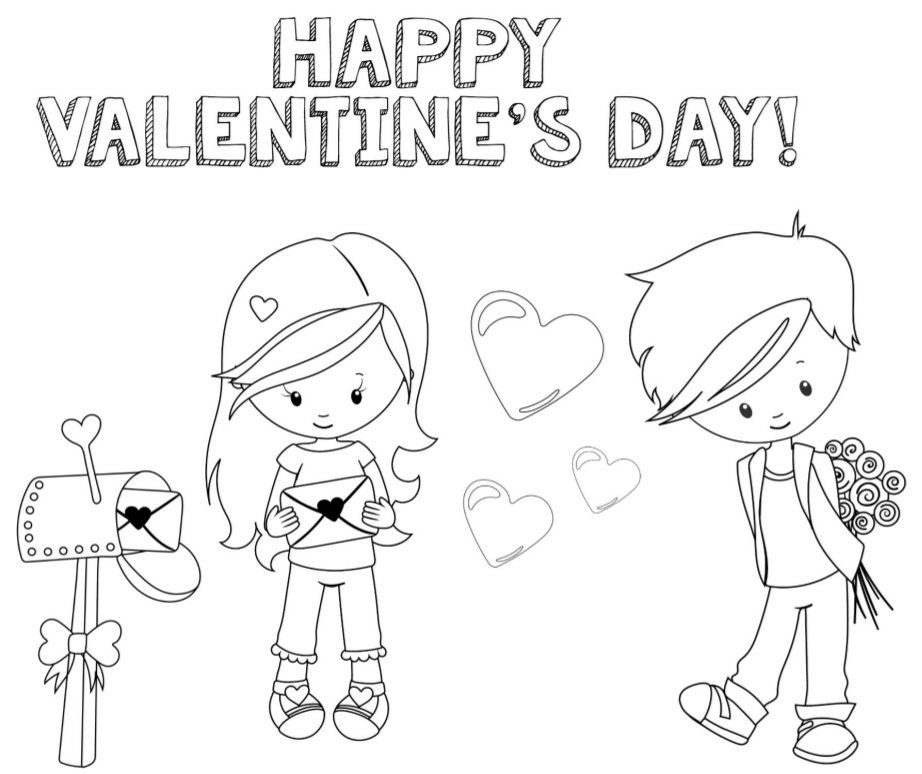 922x774 Valentines Coloring Pages