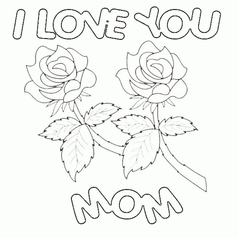 800x800 Color Pages For Mom Lovely Happy Valentines Day Mom Coloring Page