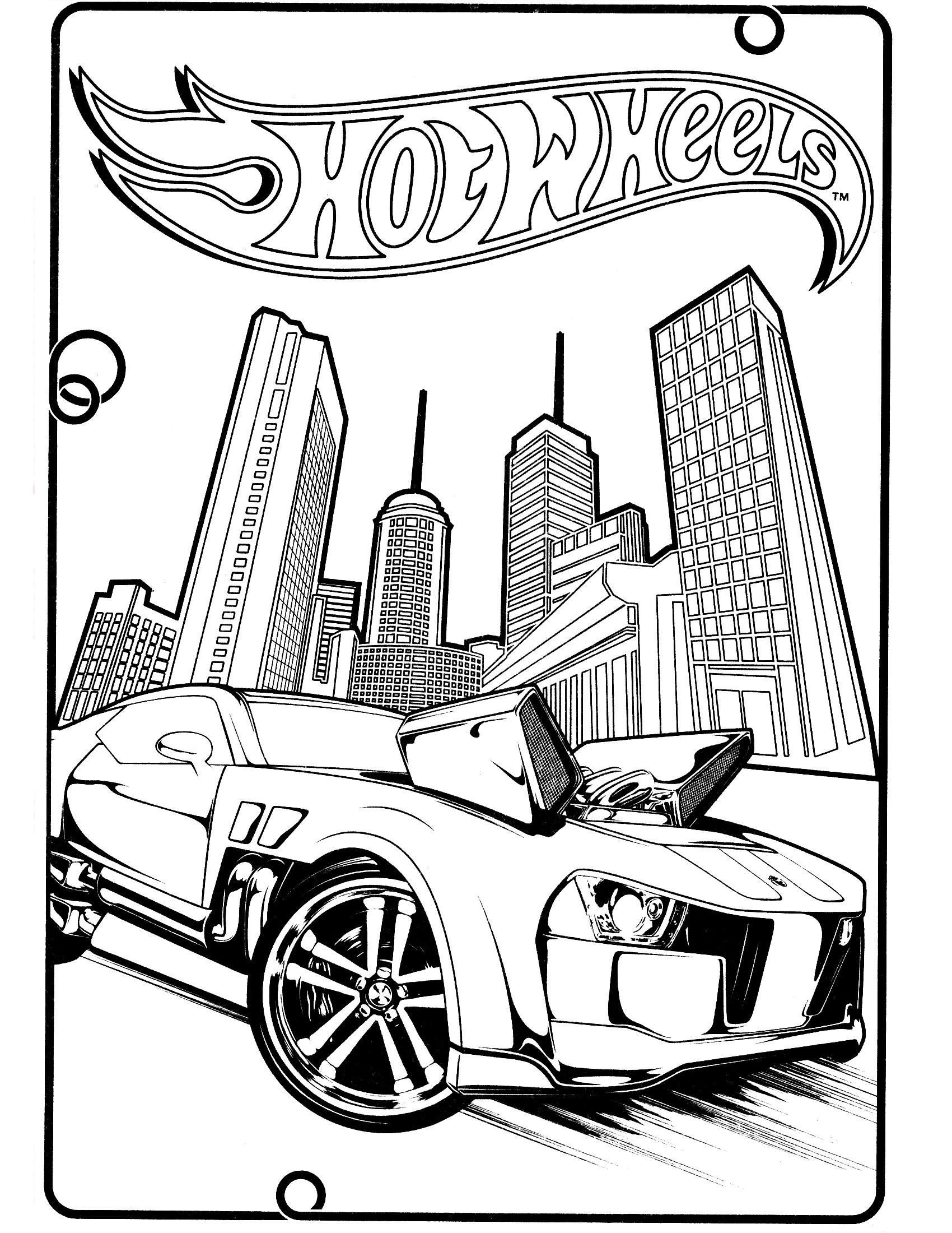 1700x2200 Printable Team Hot Wheels Coloring Pages School Free