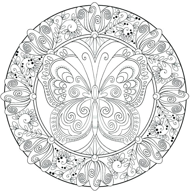 650x655 Hard Mandala Coloring Pages Hard Coloring Pages For Kids Mandala