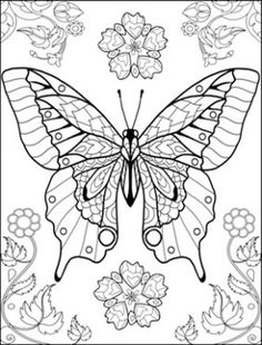 236x310 Hard Butterflies Coloring Pages For Adults To Print Butterfly
