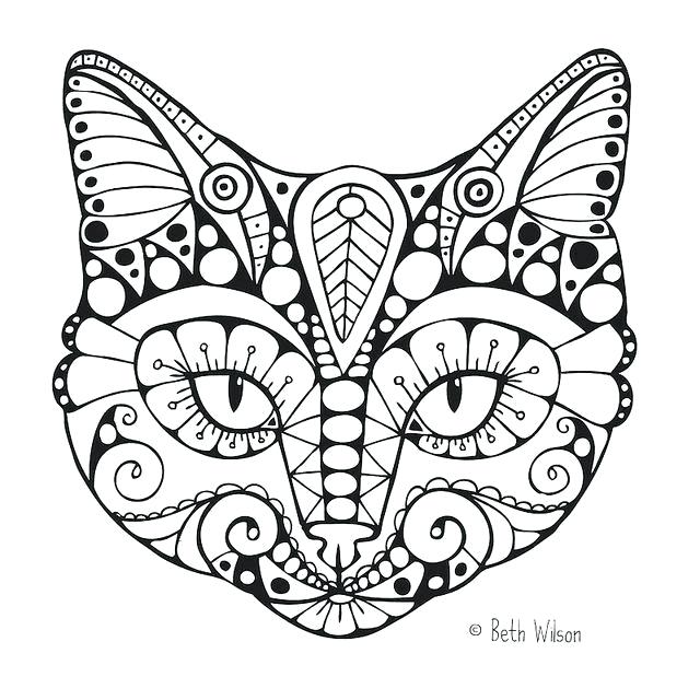 640x640 Mandala Coloring Cat Penguin Coloring Games Penguin Coloring Page