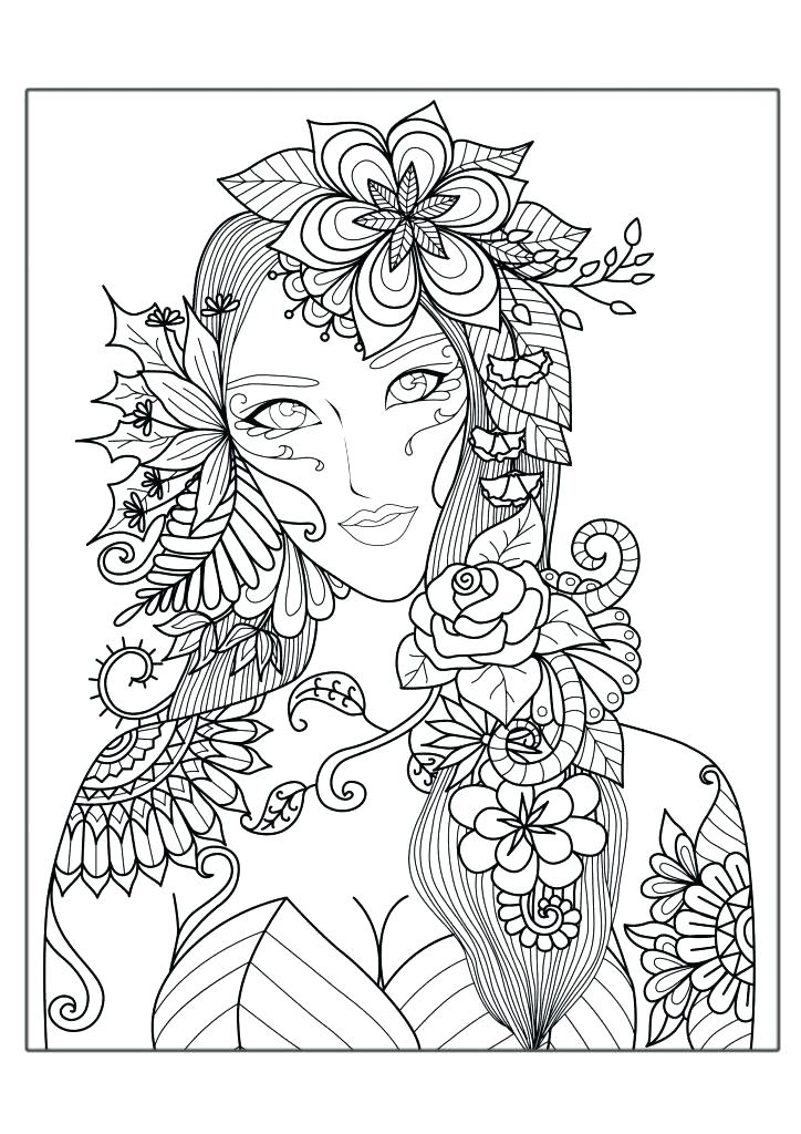 724x1024 Free Printable Hard Coloring Pages For Adults As Well As Difficult