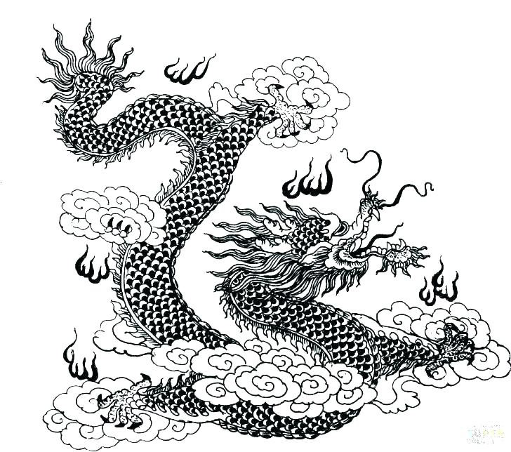 728x644 Dragon Coloring Pages Online Free Cool Dragons For Kids With Hard