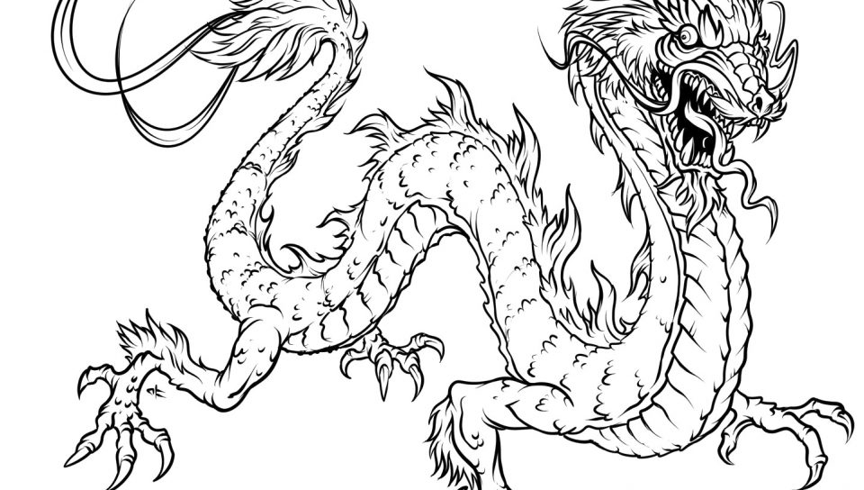 960x544 Printable Dragon Coloring Pages For Adults Printable Dragon