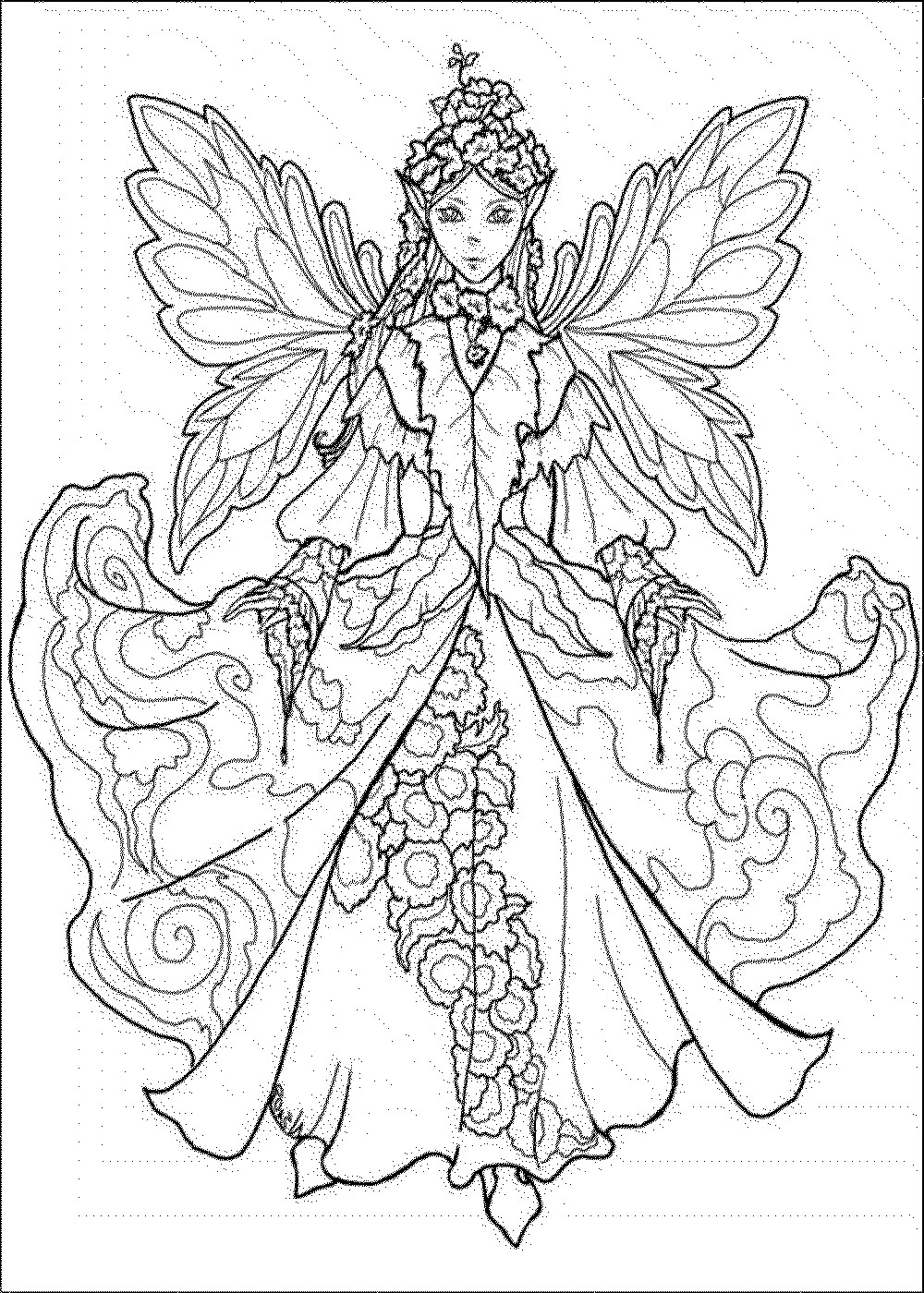 1000x1400 Hard Garden Coloring Pages Copy Fairies Printable Of For Adults