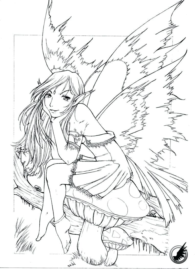 762x1049 Coloring Pages Fairies Coloring Pages Printable For Adults Hard