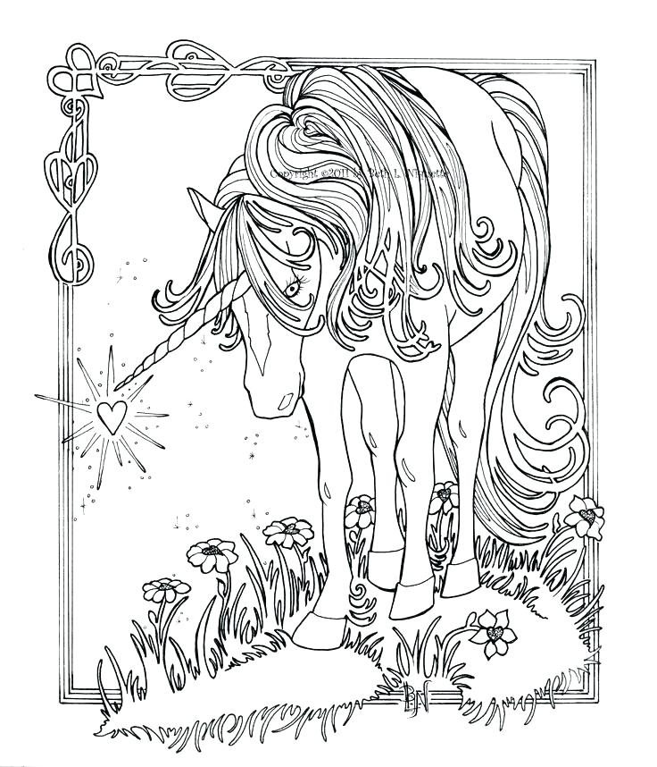 736x858 Hard Horse Coloring Pages Herd Of Horses Coloring Pages