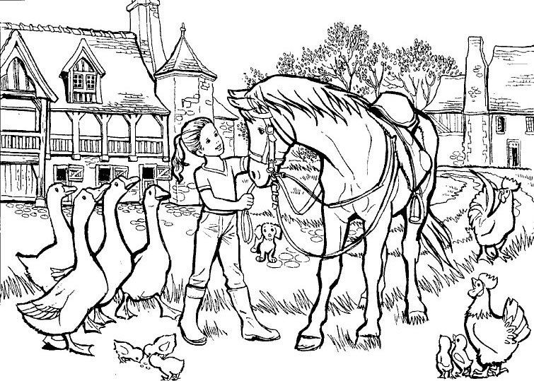 755x539 Free Horse Coloring Pages Hard Horse Coloring Pages
