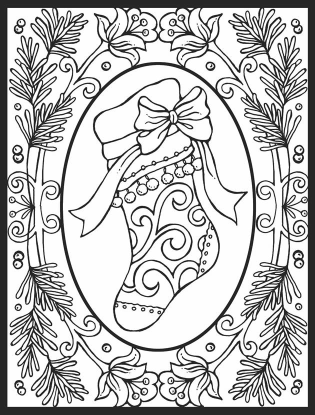 630x830 Hard Christmas Coloring Pages