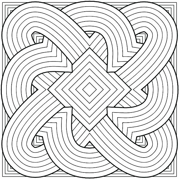 600x600 Hard Coloring Page