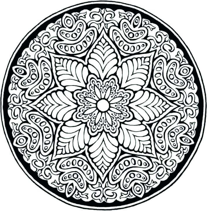 707x721 Coloring Pages Patterns Colouring Pages Hard Patterns Mandala