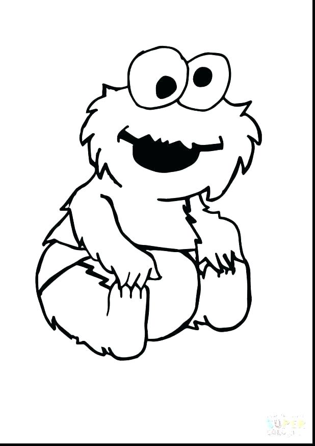 618x874 Coloring Pages Online Hard Cookie Baby Monster Page Disney Channel
