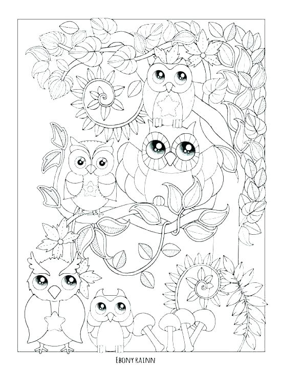 553x720 Hard Owl Coloring Pages Printable