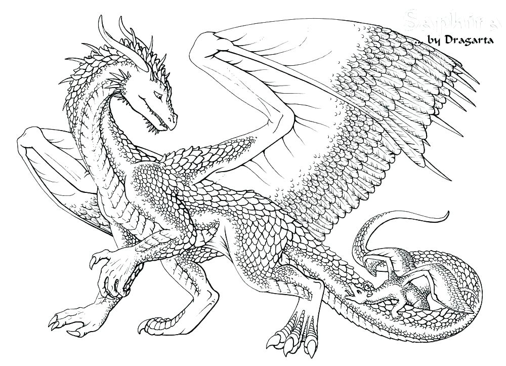 1000x723 Dragon Coloring Pages Printable Hard Dragon Coloring Pages