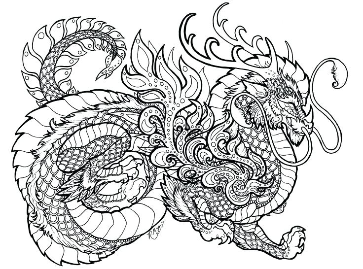 736x546 Hard Dragon Coloring Pages Free Dragon Coloring Pages Free