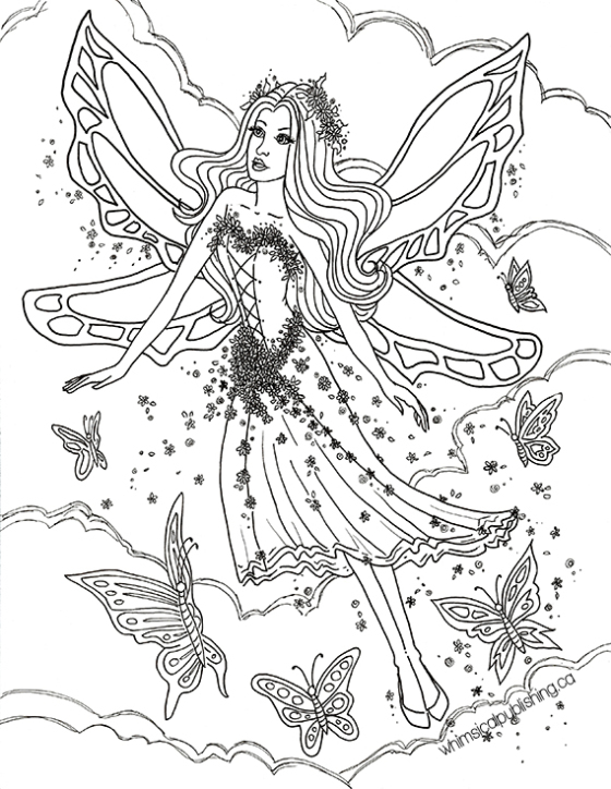 560x724 Hard Fairy Coloring Pages For Adults Color Bros