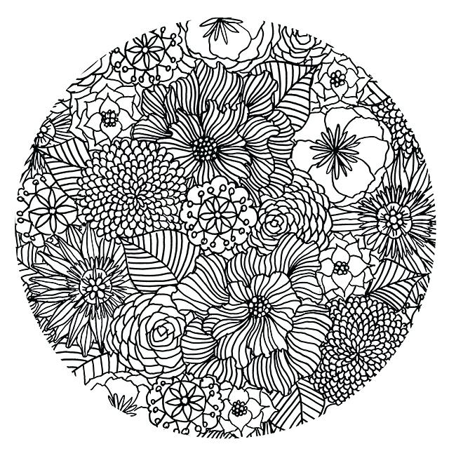 Hard Flowers Coloring Pages - boringpop.com