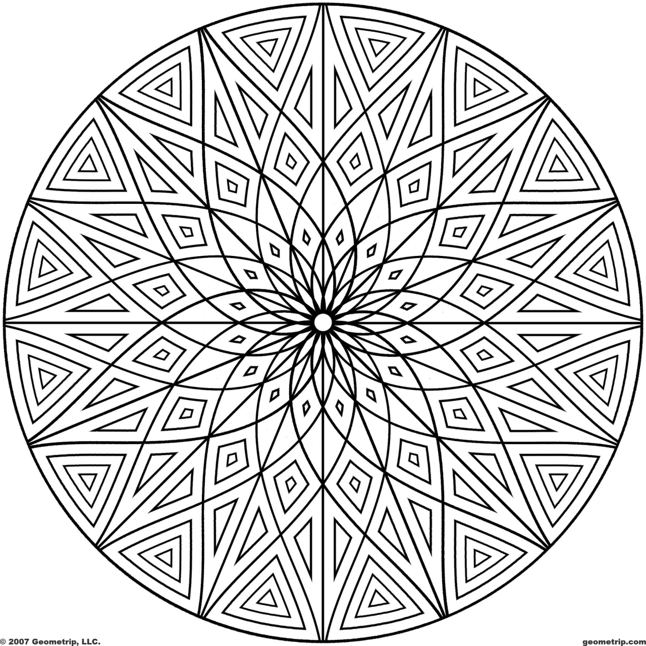 1280x1280 Get This Hard Geometric Coloring Pages To Print Out