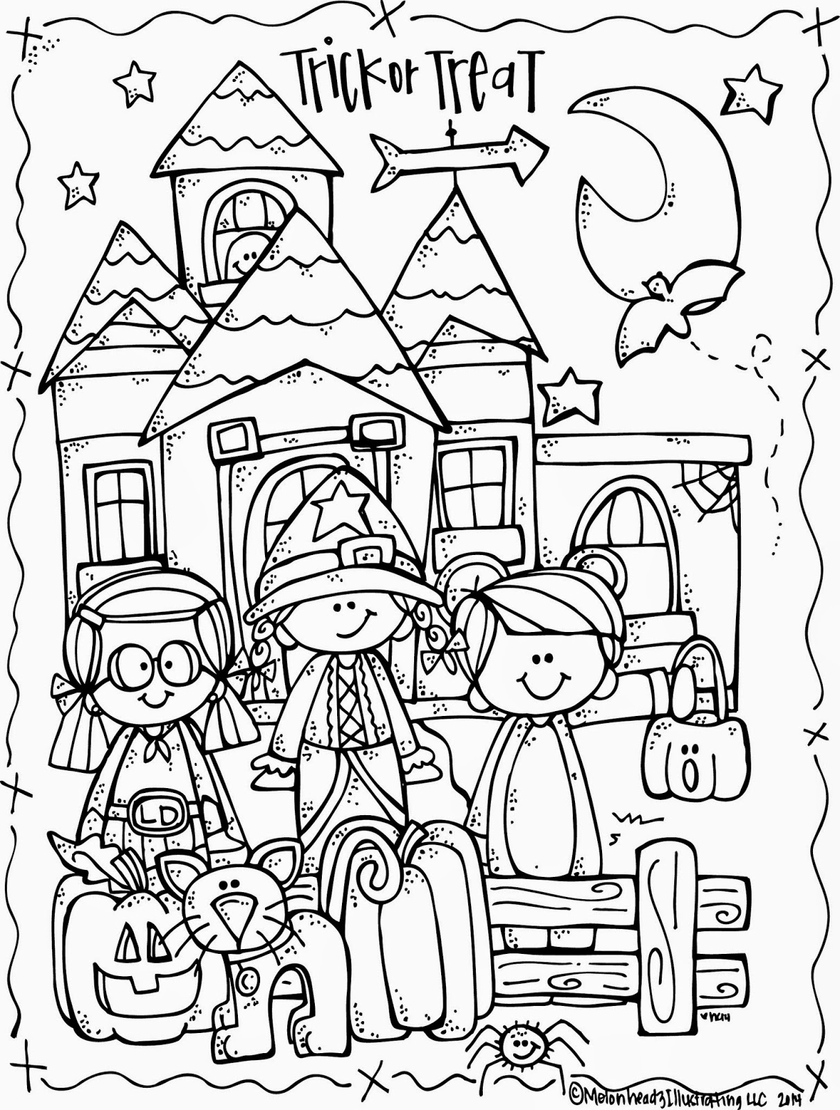 1211x1600 Halloween Coloring Pages Hard