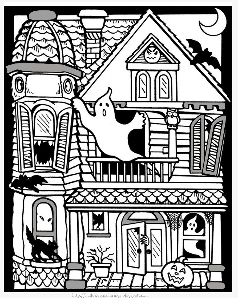 800x1000 Printable Haunted House Coloring Pages Free Coloring Pages Download