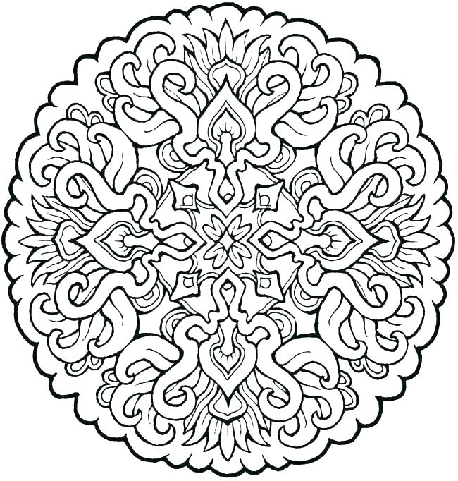 650x682 Difficult Mandala Coloring Pages Hard Mandala Coloring Pages