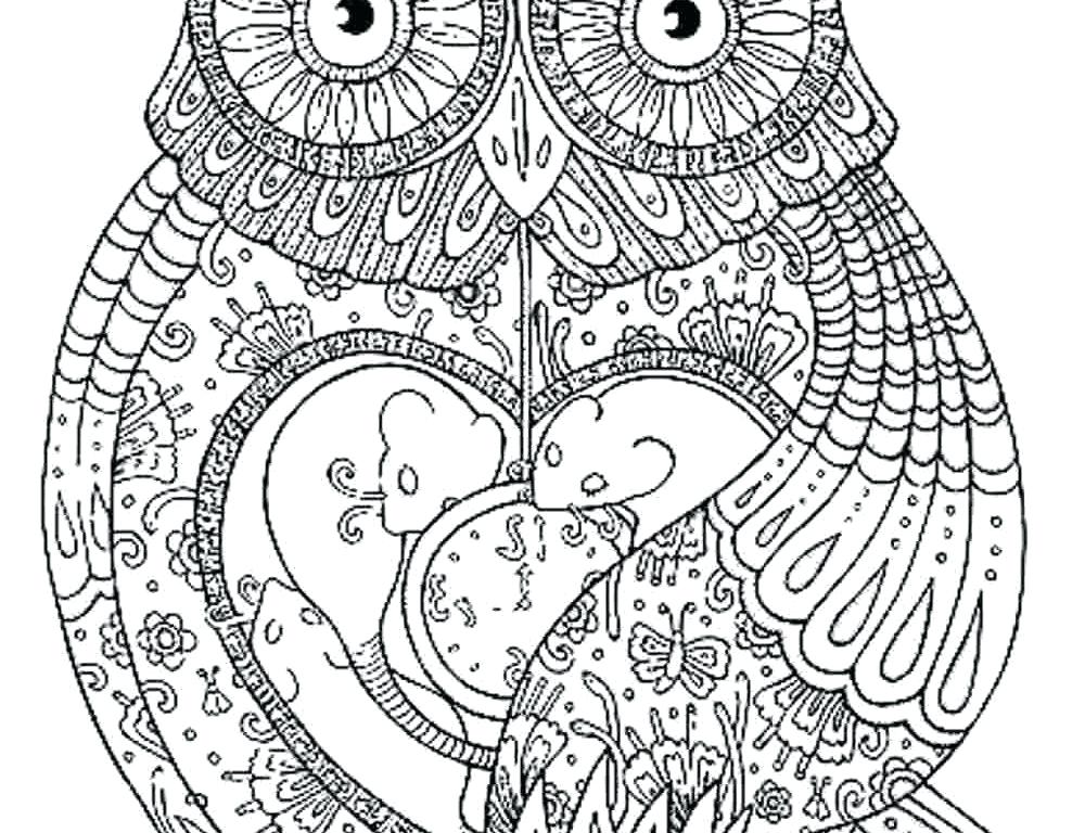 1000x768 Hard Owl Coloring Sheets Free Printable Mandala Coloring Pages