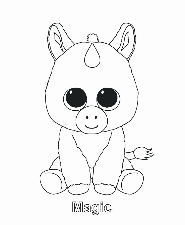 736x893 Beanie Boo Coloring Pages Hard Unicorn Coloring Pages Gallery