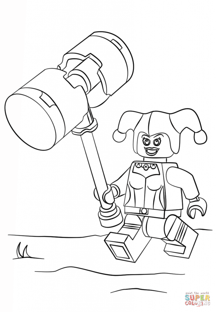 711x1024 Lego Harley Quinn Cartoon Coloring Page