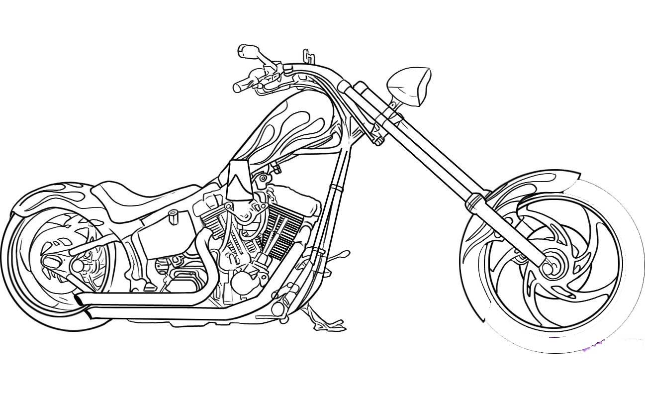 1297x800 Printable Motorcycle Coloring Pages For Preschoolers Beautiful