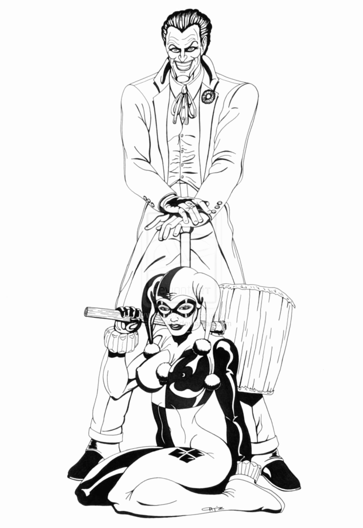 741x1078 Harley Quinn And The Joker Coloring Pages Gallery Harley Quinn