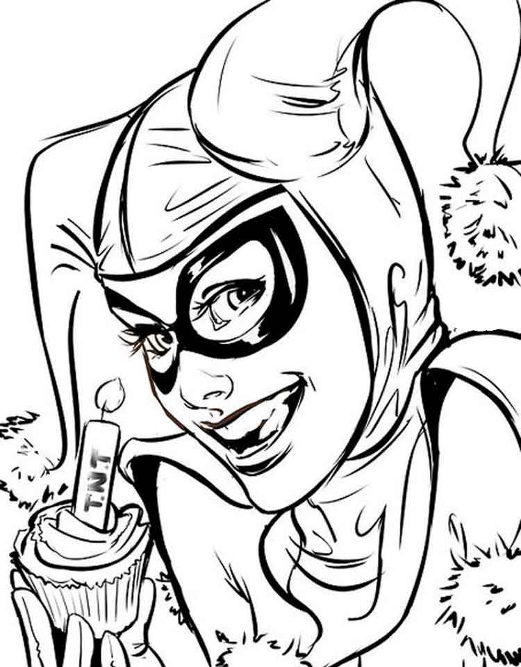 750x960 Harley Quinn Coloring Pages Harley Quinn, Adult Coloring