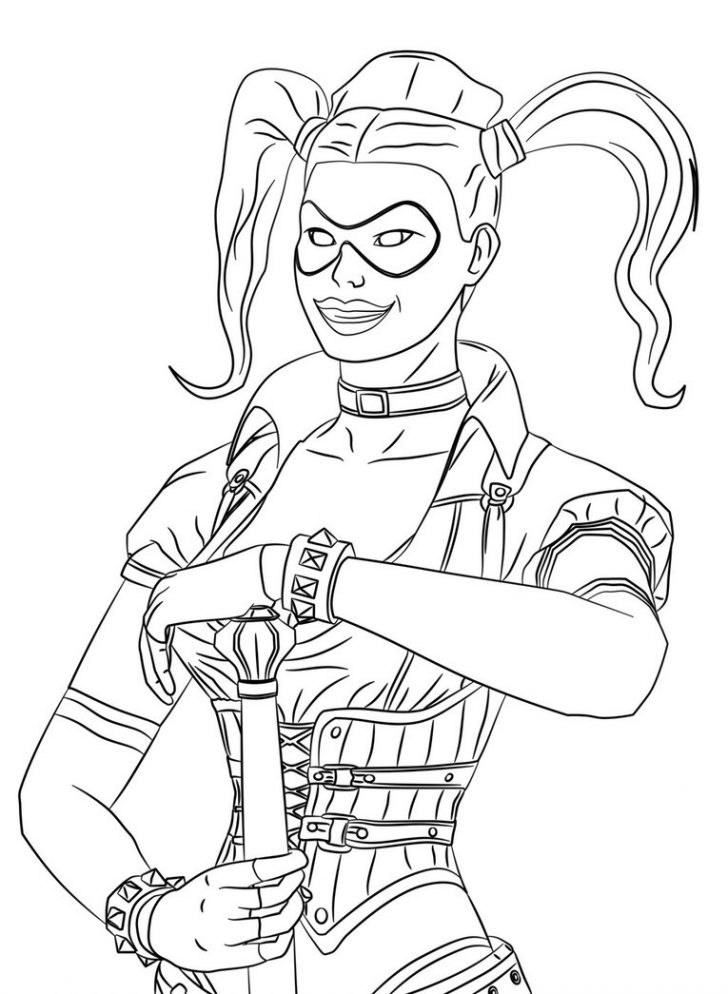 728x994 Harley Quinn Coloring Pages